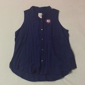 Blue Sleeveless Authentic American Heritage Shirt